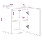Hängeschrank mit Tür Braun 38 x 33,5 x 48 cm Massivholz Mango