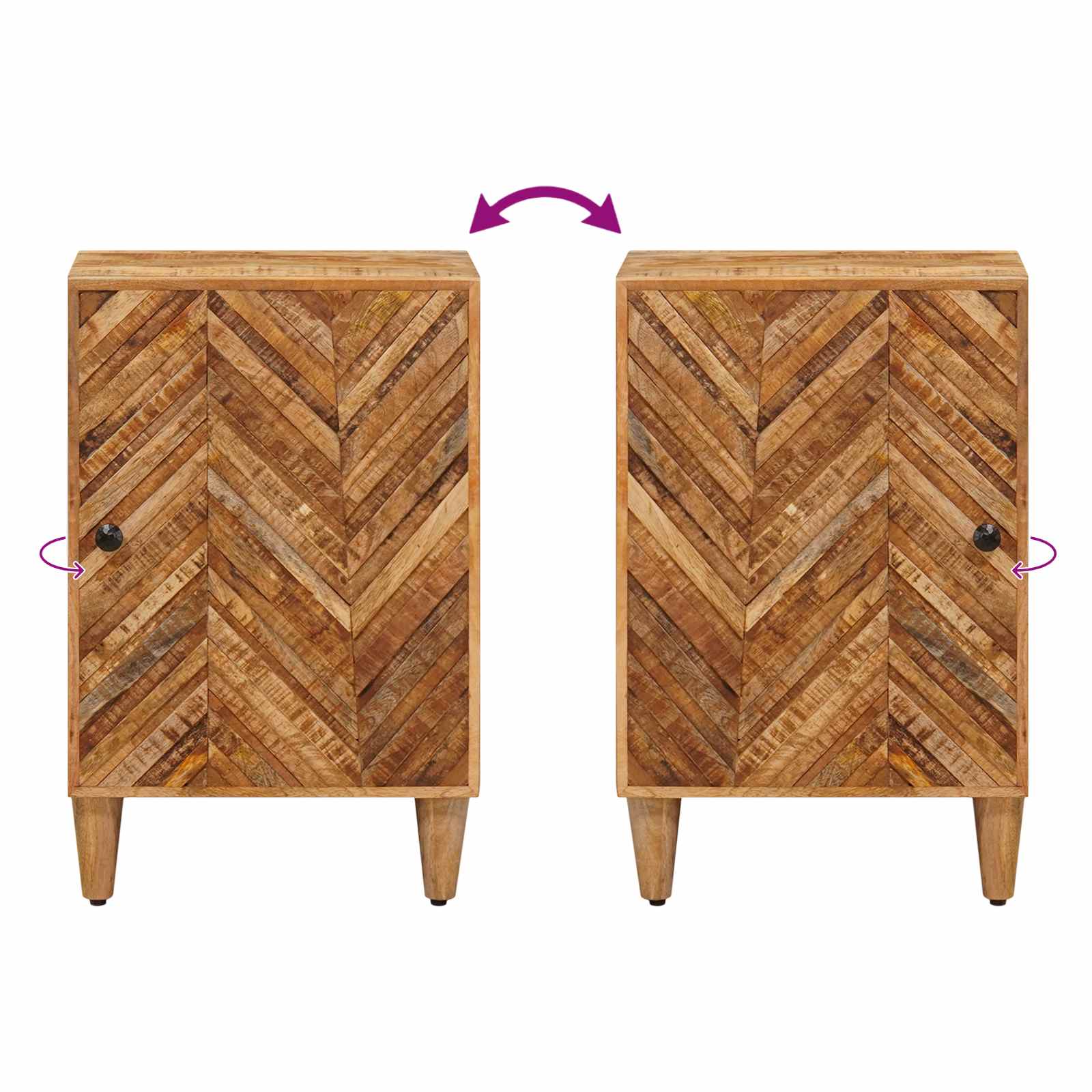 Badezimmerschrank Braun 38 x 33,5 x 58 cm Massivholz Mango