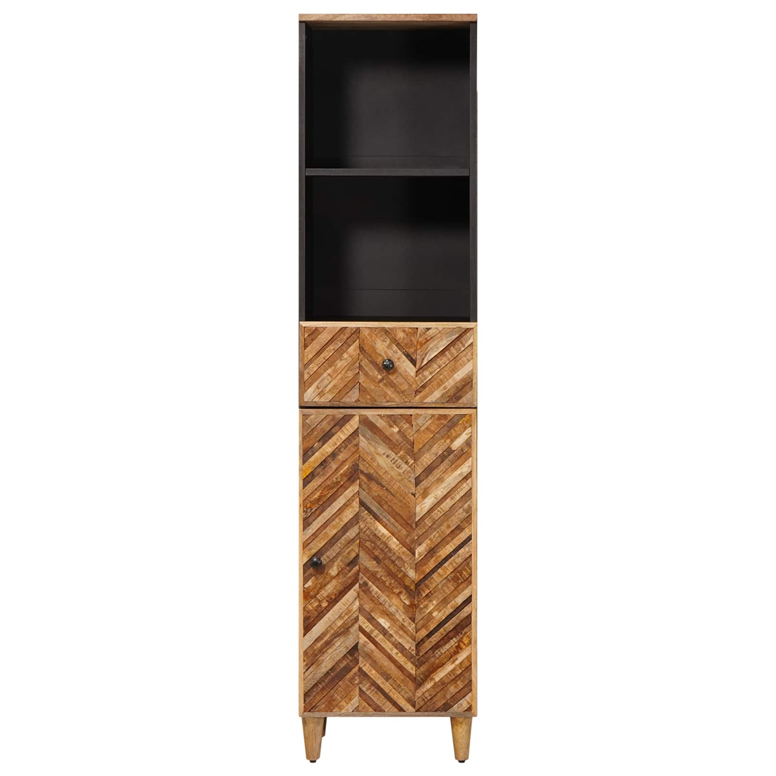 Badezimmerschrank Braun 38 x 33,5 x 160 cm Massivholz Mango