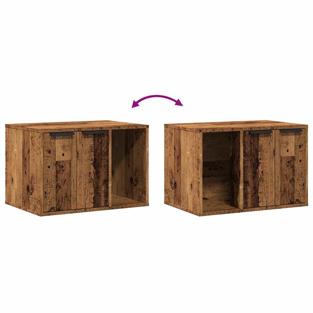 Katzenklo Altholz-Optik 60x40x40 cm Holzwerkstoff
