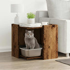 Katzenklo Altholz-Optik 53x53x51 cm Holzwerkstoff