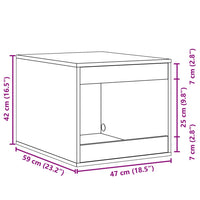 Katzenklo Sonoma Eiche 47x59x42 cm Holzwerkstoff