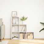 Raumteiler Bücherregal 3-stufig Weiß 99x29x99 cm Holzwerkstoff