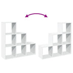 Raumteiler Bücherregal 3-stufig Weiß 99x29x99 cm Holzwerkstoff