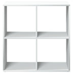 Raumteiler Bücherregal Weiß 69,5 x 29 x 69,5 cm Holzwerkstoff