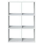 Raumteiler-Bücherregal Weiß 69,5x29x103,5 cm Holzwerkstoff