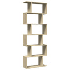 Raumteiler-Bücherregal 6 Etagen Sonoma-Eiche 70x24x193 cm