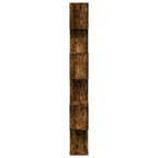Raumteiler-Bücherregal 6 Etagen Räuchereiche 70x24x193 cm