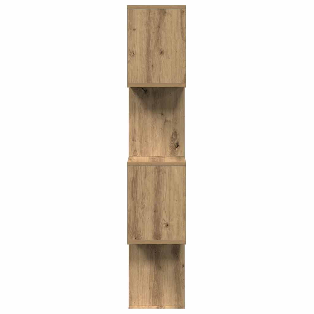 Raumteiler-Bücherregal 4 Böden Artisan-Eiche 70x24x129 cm