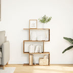 Raumteiler-Bücherregal 3 Fächer Altholz-Optik 70x24x97 cm