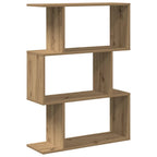 Raumteiler-Bücherregal 3 Fächer Artisan-Eiche 70x24x97 cm