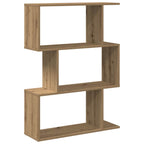 Raumteiler-Bücherregal 3 Fächer Artisan-Eiche 70x24x97 cm