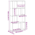 Bücherregal Sonoma-Eiche 60x20x120,5 cm Holzwerkstoff