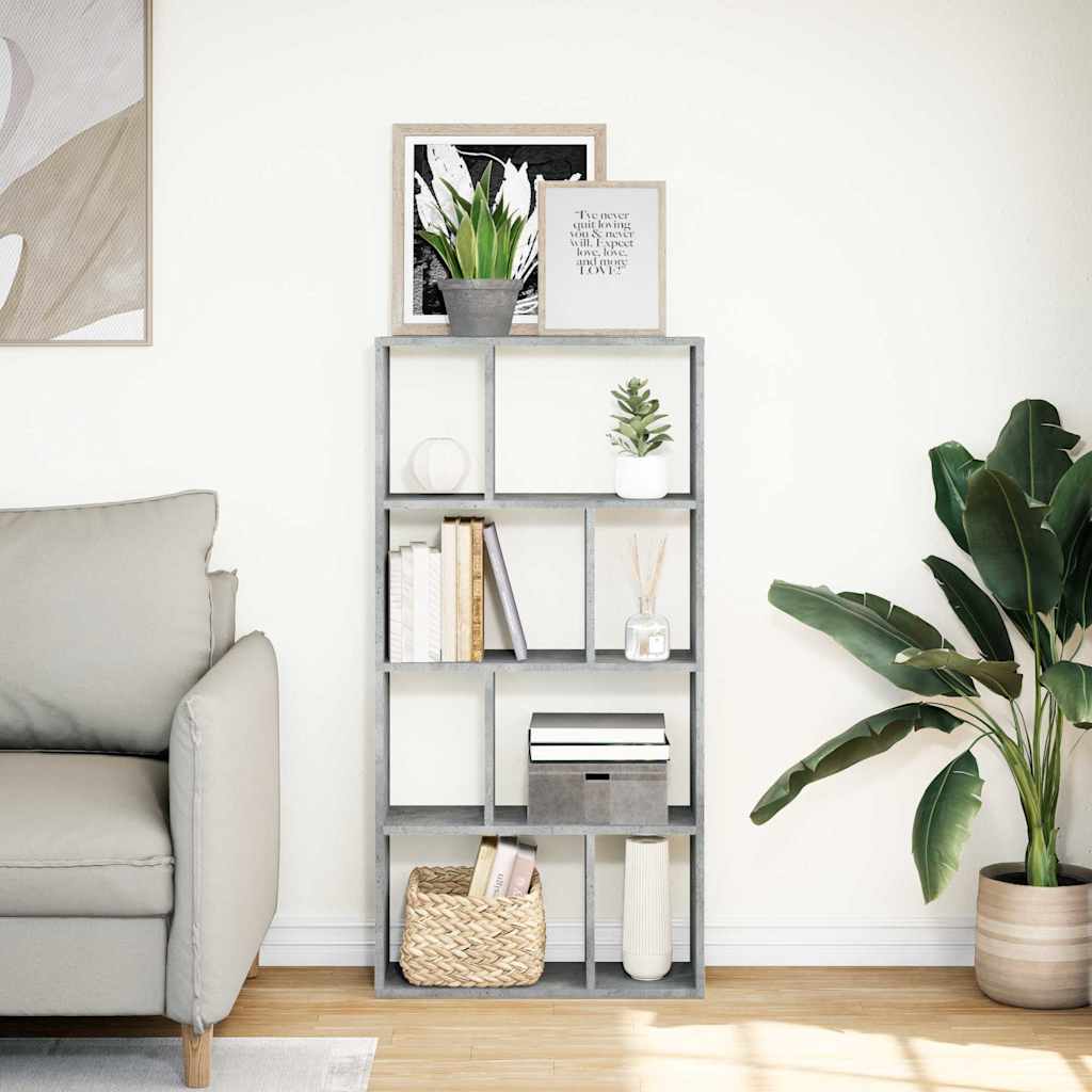 Bücherregal Betongrau 60x20x120,5 cm Holzwerkstoff