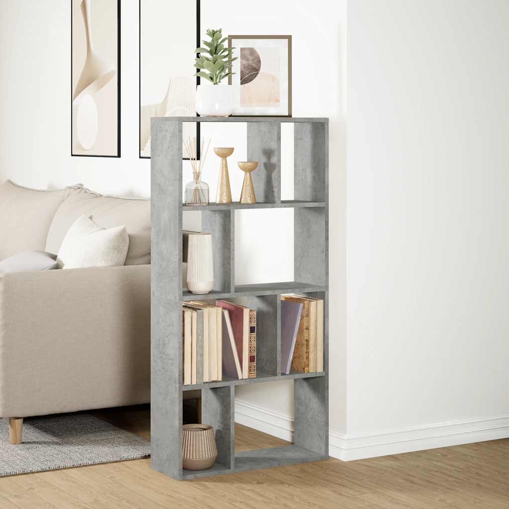 Bücherregal Betongrau 60x20x120,5 cm Holzwerkstoff