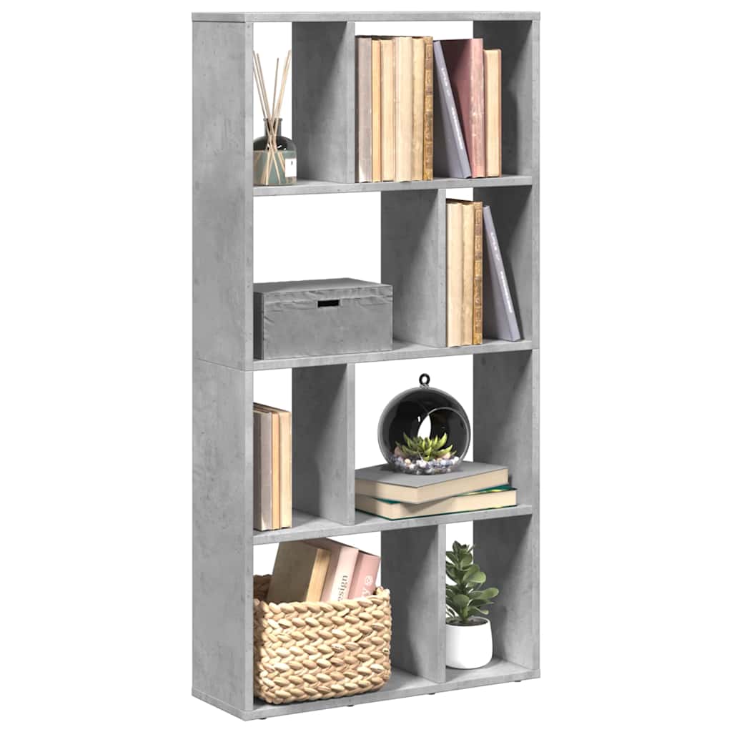Bücherregal Betongrau 60x20x120,5 cm Holzwerkstoff