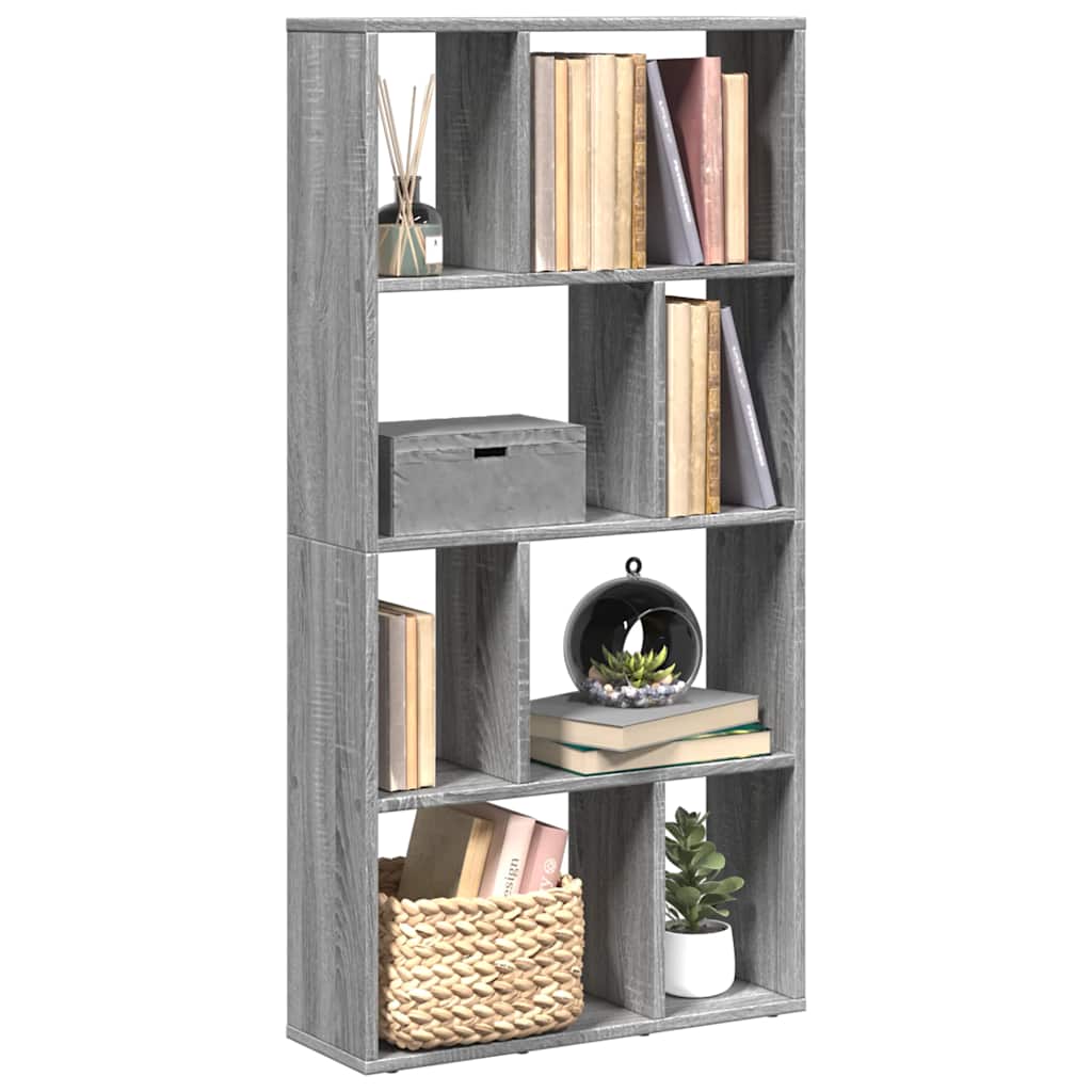 Bücherregal Grau Sonoma 60x20x120,5 cm Holzwerkstoff