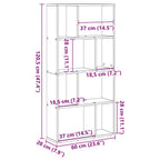 Bücherregal Artisan-Eiche 60x20x120,5 cm Holzwerkstoff