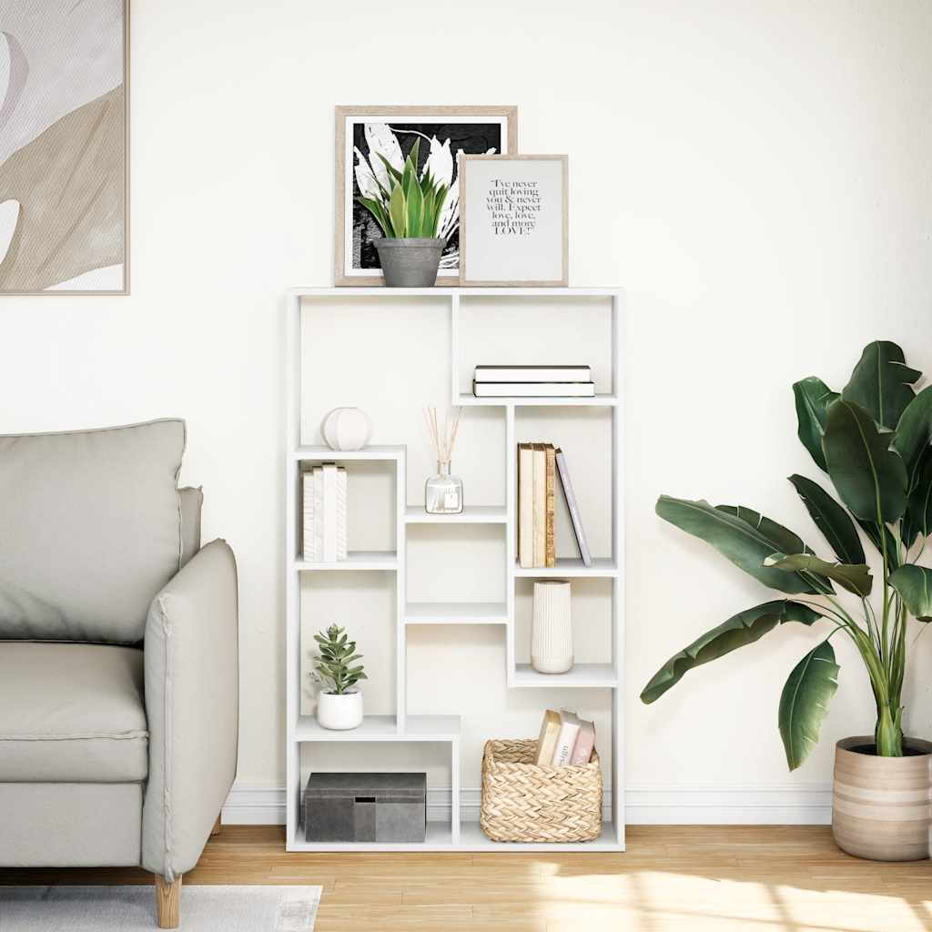 Bücherregal Weiß 72x20x120,5 cm Holzwerkstoff