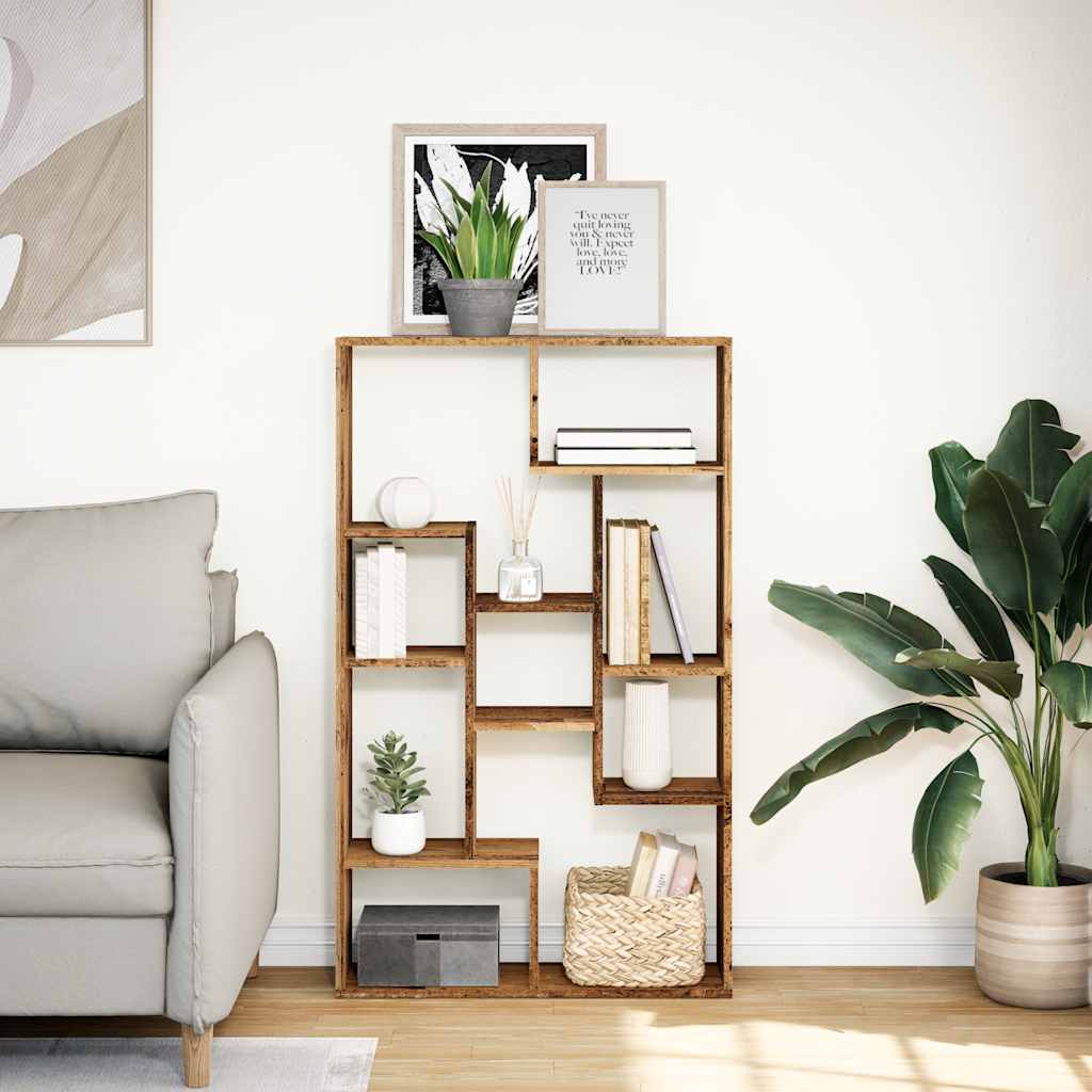 Bücherregal Altholz-Optik 72x20x120,5 cm Holzwerkstoff