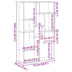 Bücherregal Artisan-Eiche 72x20x120,5 cm Holzwerkstoff