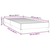 Bettgestell ohne Matratze Dunkelblau 100x210 cm Samt