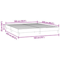 Bettgestell ohne Matratze Dunkelblau 180x220 cm Samt