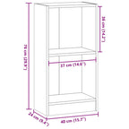 Bücherregal Grau Sonoma 40x24x76 cm Holzwerkstoff