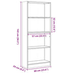 Bücherregal Sonoma-Eiche 60x24x143 cm Holzwerkstoff