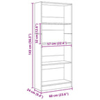 Bücherregal Artisan-Eiche 60x24x143 cm Holzwerkstoff