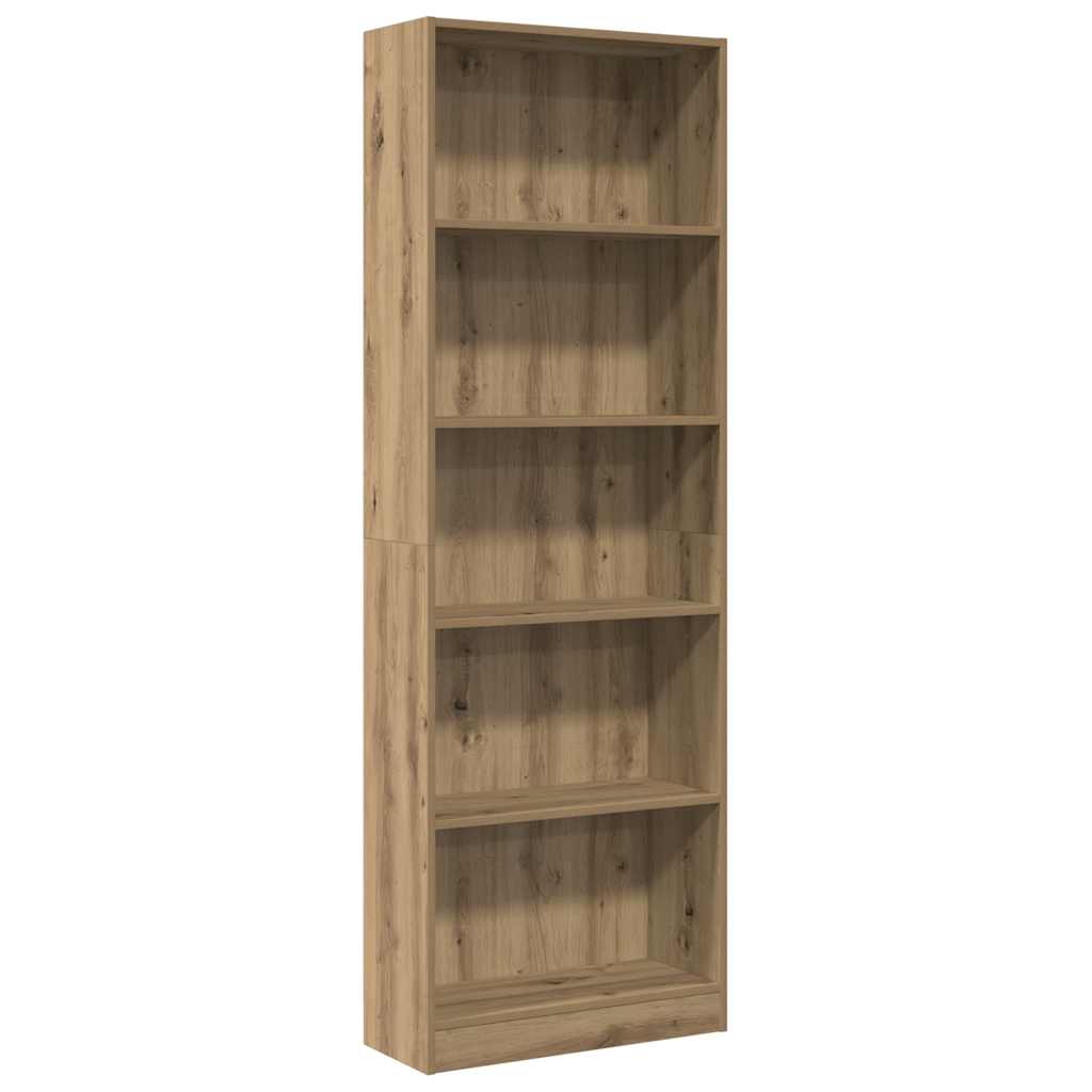 Bücherregal Artisian Oak 60 x 24 x 176 cm Holzwerkstoff