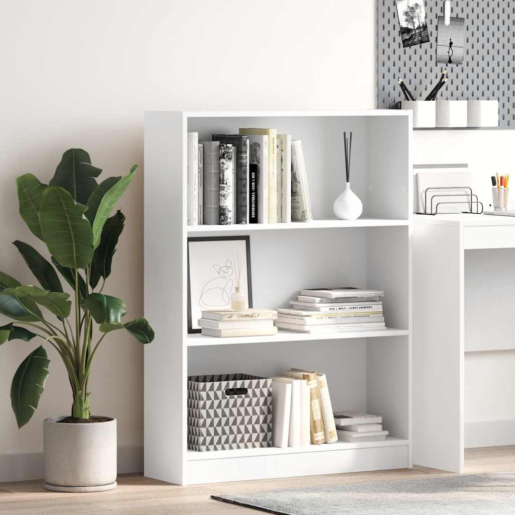 Bücherregal Weiß 80x24x109 cm Holzwerkstoff