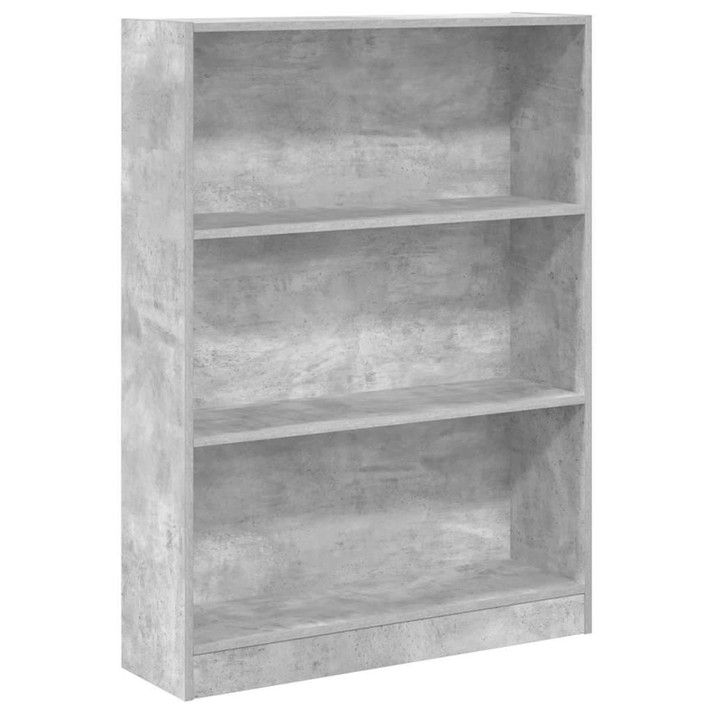 Bücherregal Betongrau 80x24x109 cm Holzwerkstoff