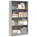 Bücherregal Grau Sonoma 80x24x143 cm Holzwerkstoff