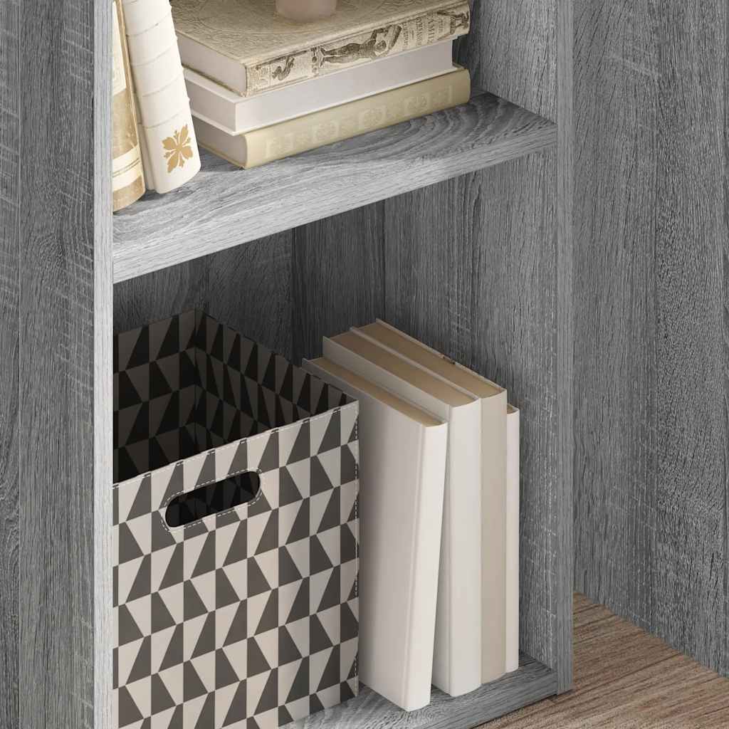 Bücherregal Grau Sonoma 40x30x77 cm Holzwerkstoff
