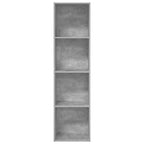 Bücherregal Betongrau 40x30x152 cm Holzwerkstoff