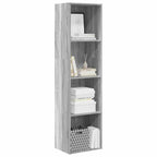 Bücherregal Grau Sonoma 40x30x152 cm Holzwerkstoff