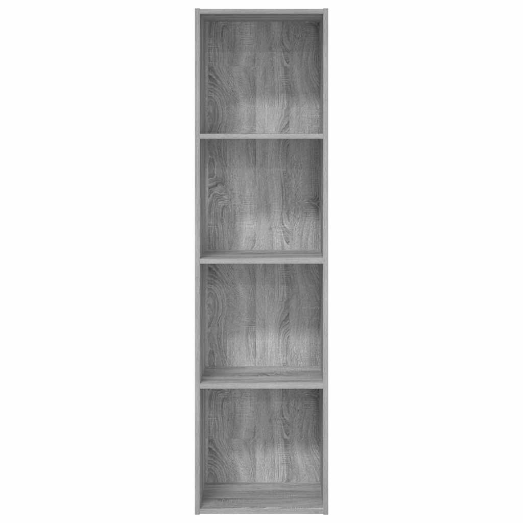 Bücherregal Grau Sonoma 40x30x152 cm Holzwerkstoff