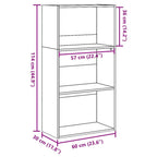 Bücherregal Sonoma-Eiche 60x30x114 cm Holzwerkstoff
