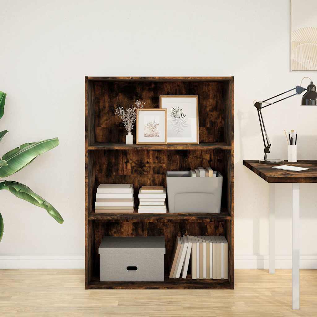 Bücherregal Räuchereiche 80x30x114 cm Holzwerkstoff