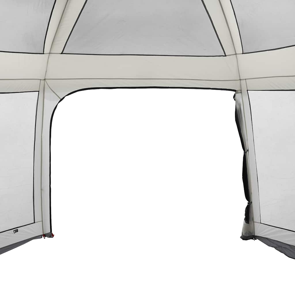 Poolzelt mit abnehmbarem Überzelt Netzwänden Grau 512x458cm