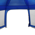 Poolzelt mit abnehmbarem Überzelt Netzwänden Azurblau 618x532cm