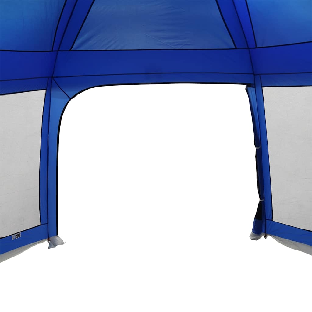 Poolzelt mit abnehmbarem Überzelt Netzwänden Azurblau 618x532cm