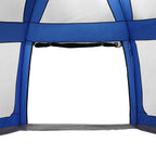Poolzelt mit abnehmbarem Überzelt Netzwänden Azurblau 690x690cm
