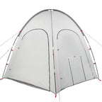Poolzelt Grau 366 x 305 x 231 cm Polyester und Fiberglas