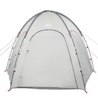 Poolzelt Grau 366 x 305 x 231 cm Polyester und Fiberglas