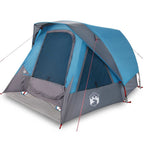 Campingzelt 4 Personen Blau Wasserdicht