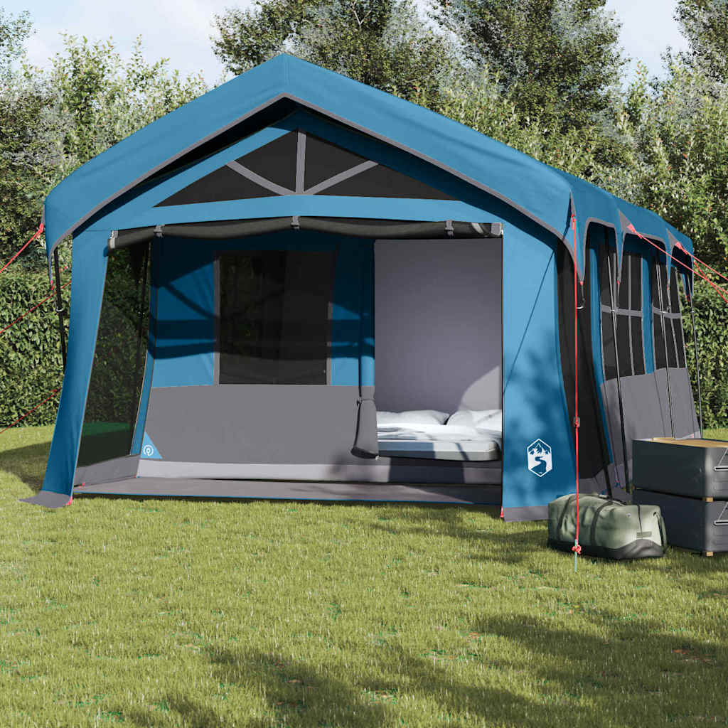 Familienzelt Blau und Grau 620 x 322 x 240 cm Polyester