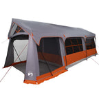 Familienzelt Grau und Orange 620 x 322 x 240 cm Polyester