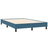 Boxspringbett mit Matratze Dunkelblau 120x210 cm Samt